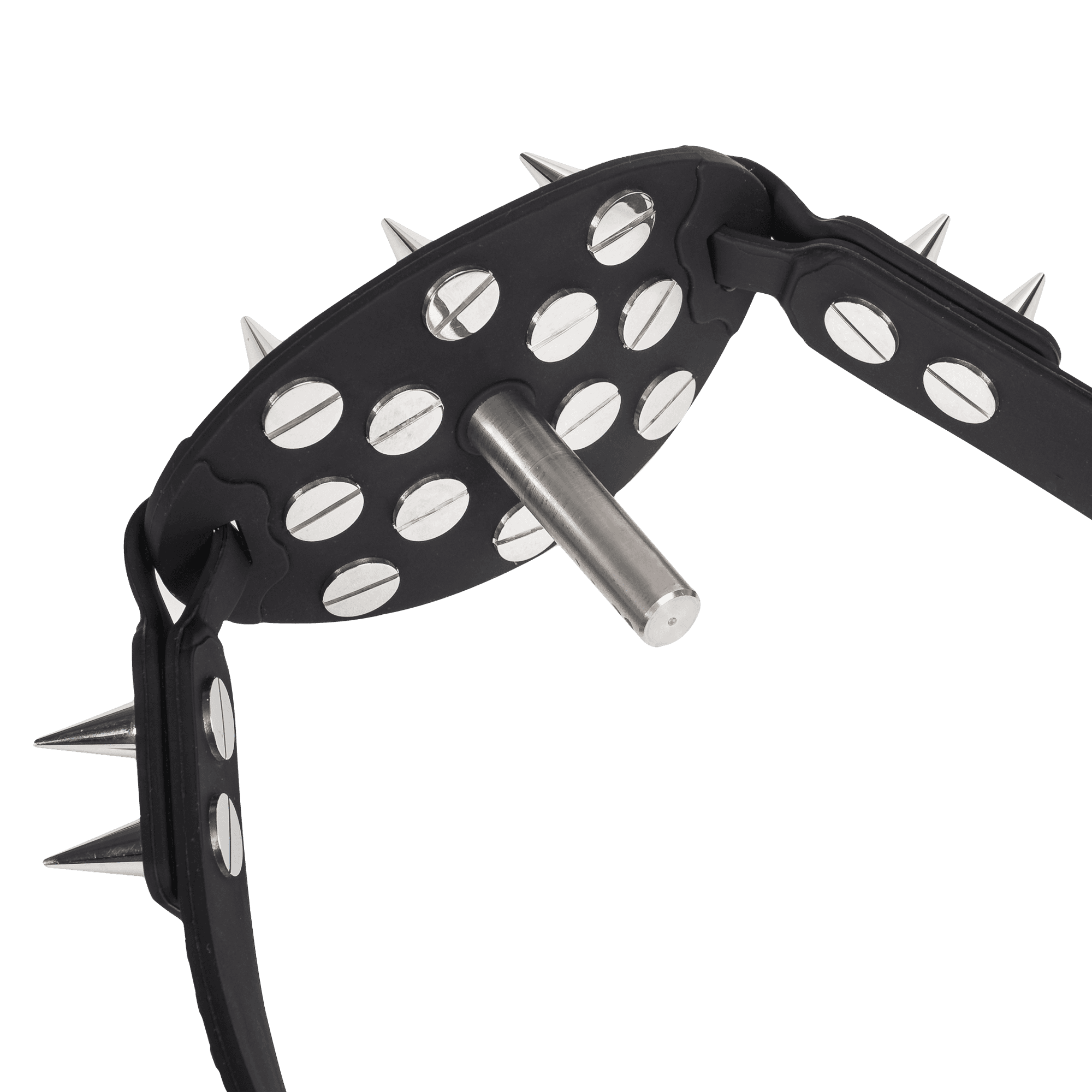Rimba - Mondknevel met Bit en Studs - Zwart/Rood 7